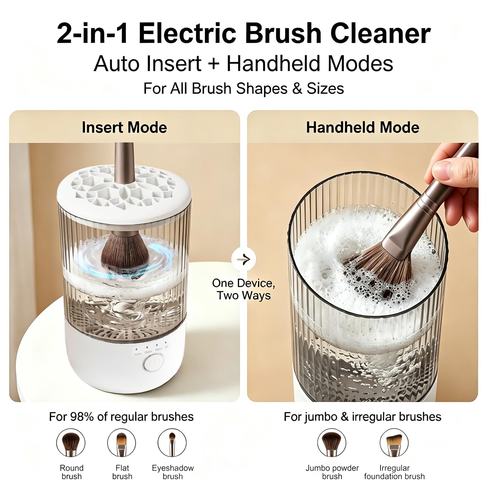 Electric Makeup Brush Cleaning Machine with One Click Start