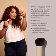 No Makeup Slanted Foundation Brush for Cream Liquid Powder Blending
