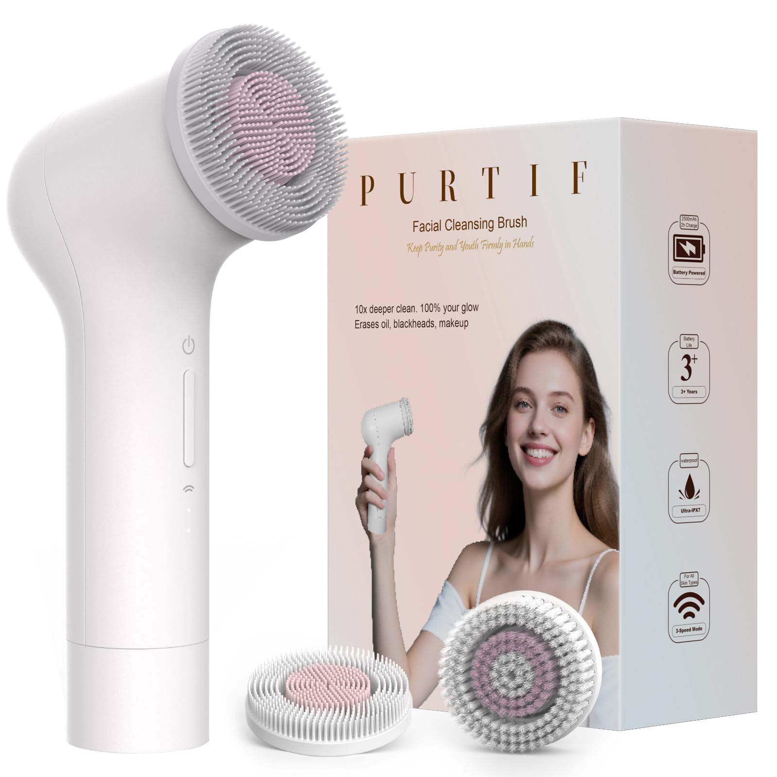 Electric Facial Cleansing Brush Exfoliating Tools