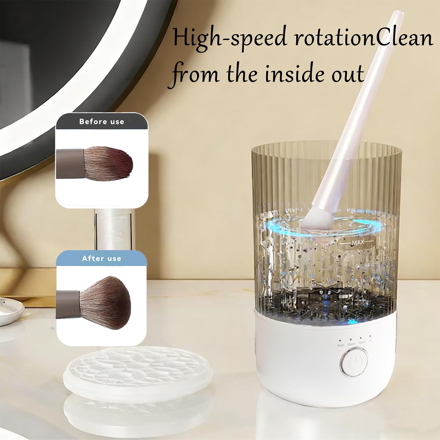 Electric Makeup Brush Cleaning Machine with One Click Start