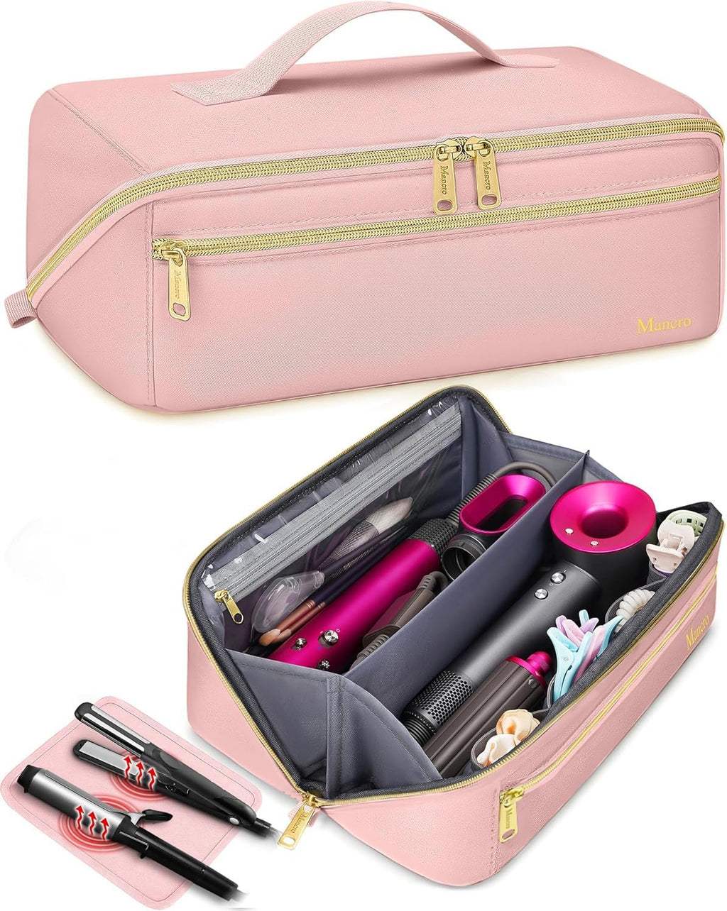 Hot Hair Tools Travel Bag with Heat Resistant Mat