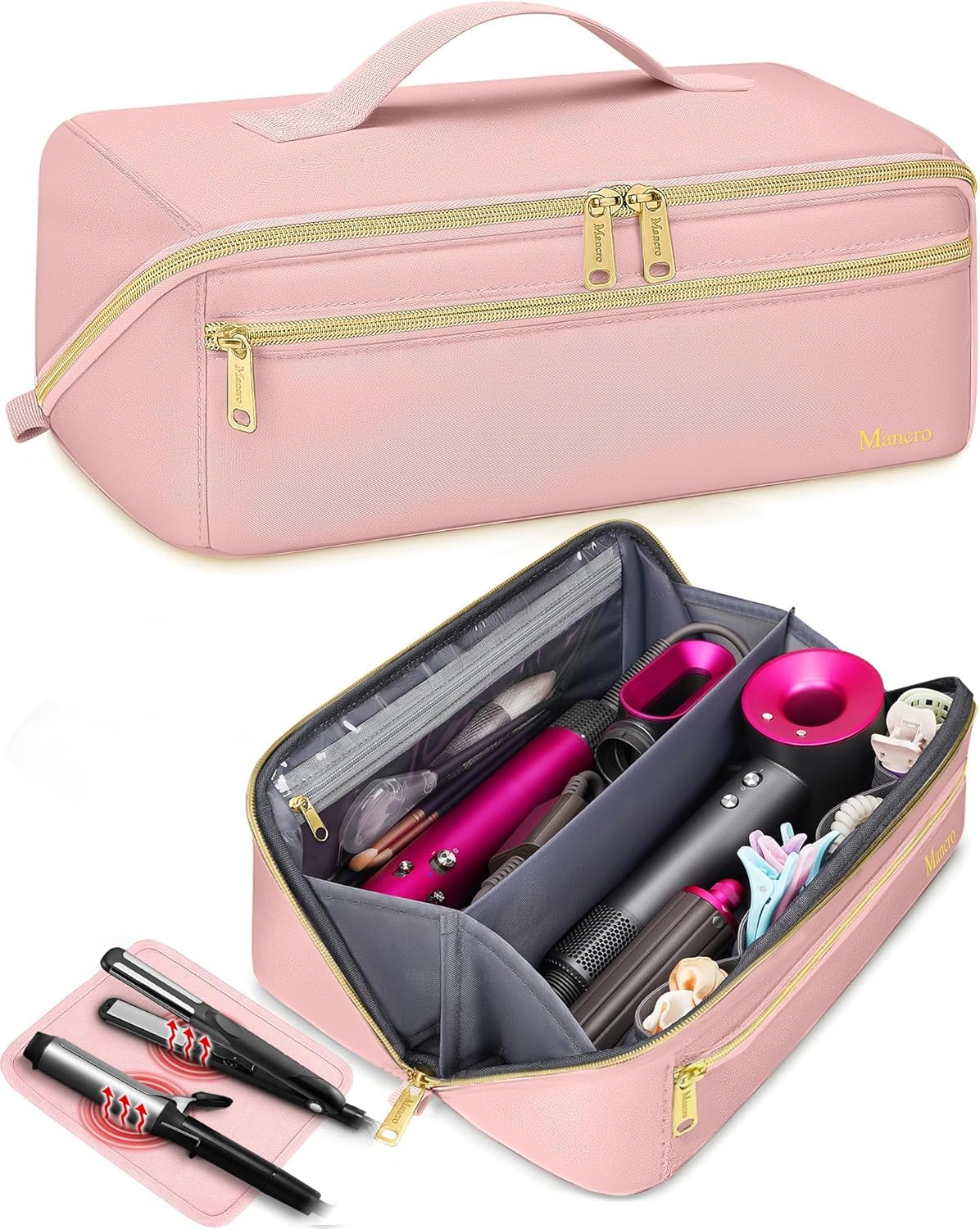 Hot Hair Tools Travel Bag with Heat Resistant Mat