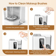 Electric Makeup Brush Cleaner with Dryer Holder USB Portable Tool