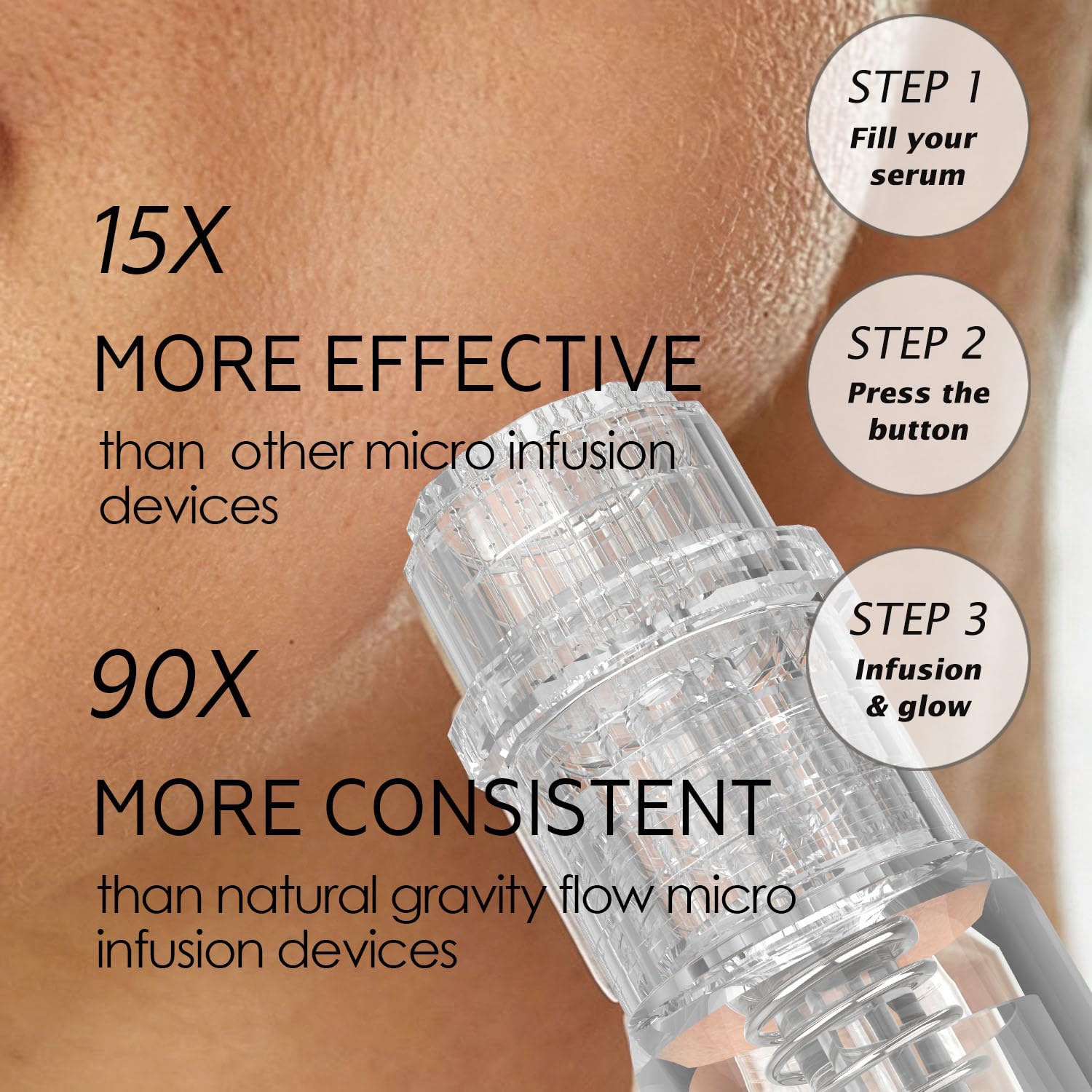 Microneedling Micro Infusion Derma Stamp for Face and Scalp