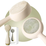 Heated Silicone Facial Cleansing Brush with Metal Massager