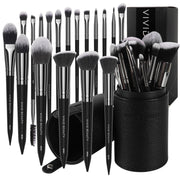 18 Piece Makeup Brush Set with Travel Holder Case