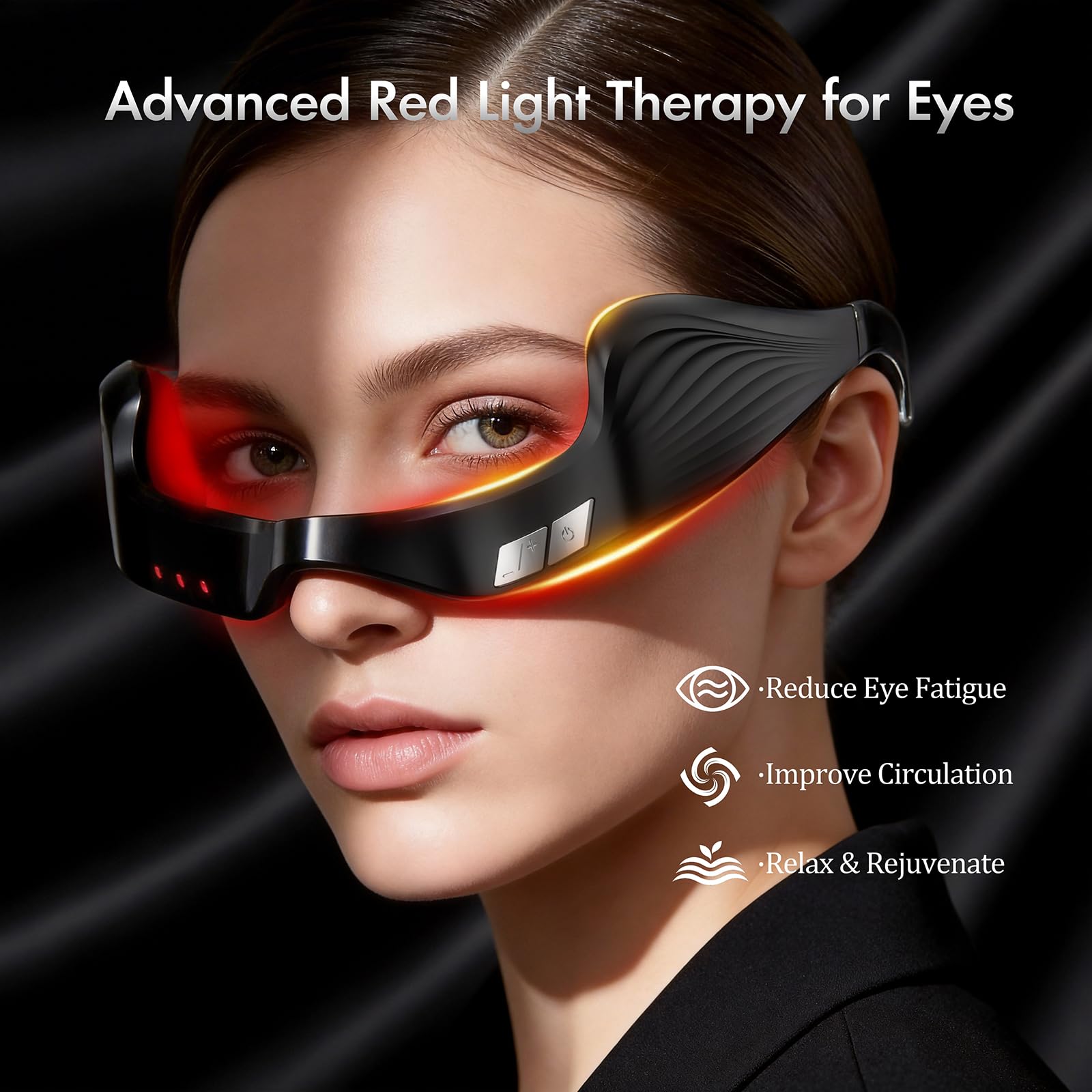 Rechargeable Red Light Eye Massager for Dark Circles Eye Bags Wrinkles