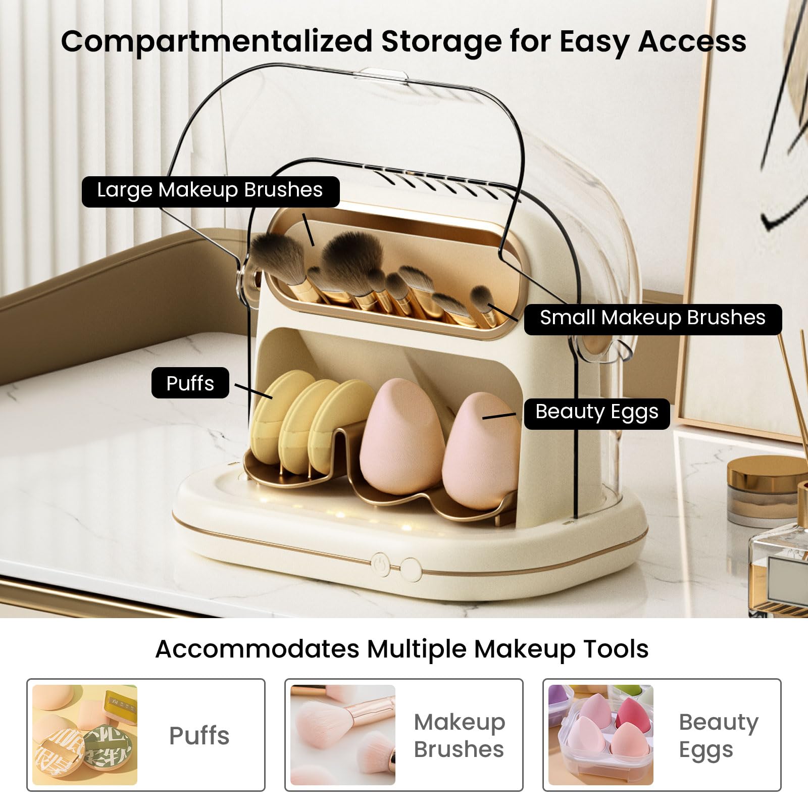 Automatic Electric Makeup Brush Dryer Storage and Cleaning Tool