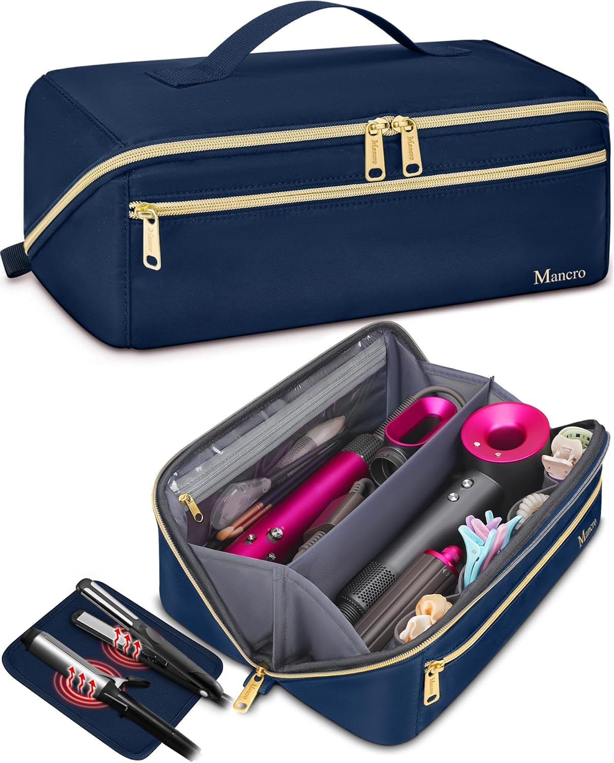 Hot Hair Tools Travel Bag with Heat Resistant Mat