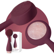 Heated Silicone Facial Cleansing Brush with Metal Massager