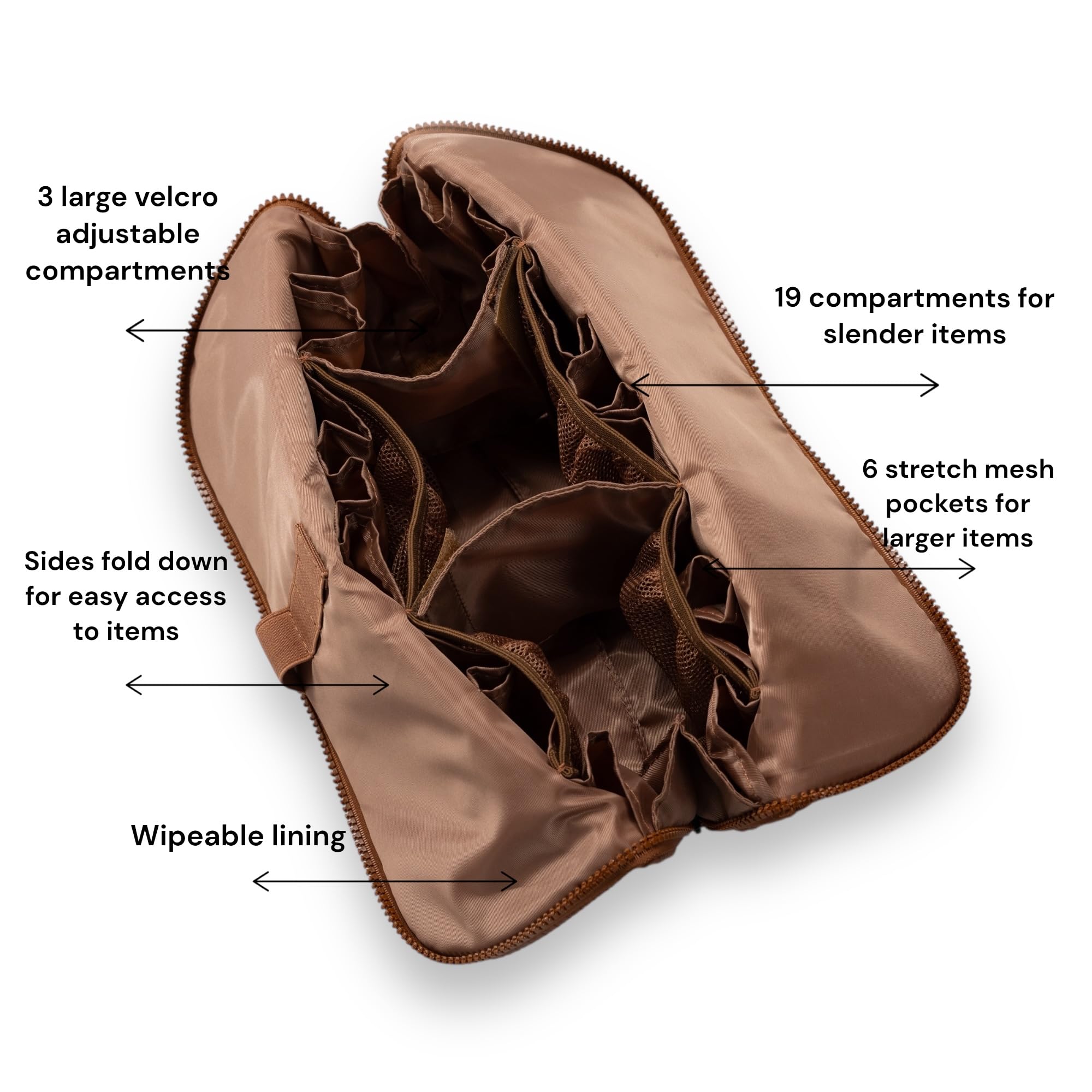Vertical Waterproof Makeup and Toiletry Bag