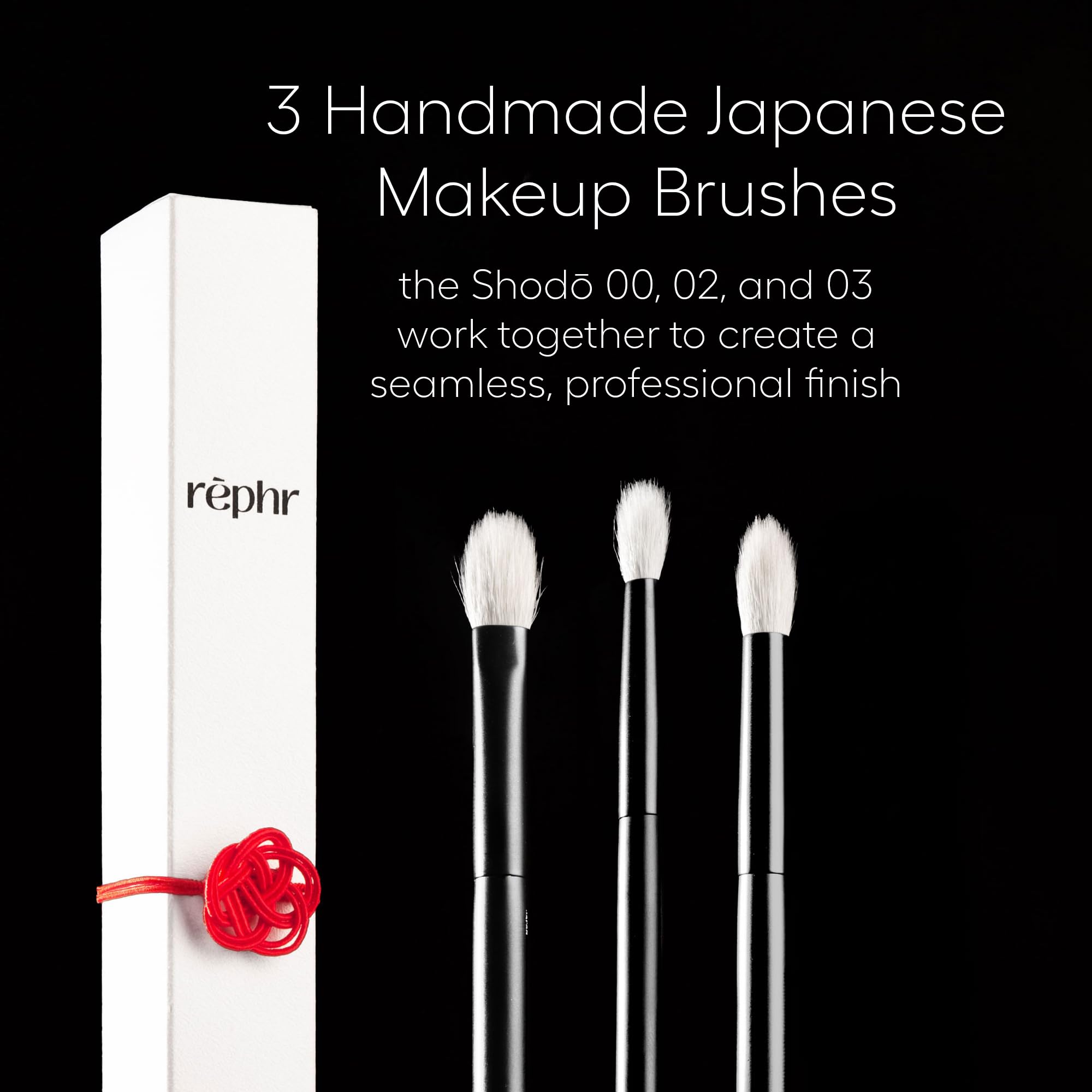 Handmade Japanese Shodo Eye Brush Set with Goat Hair for Detail