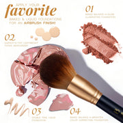 Travel Makeup Brush Set with Kabuki Powder Eyeshadow Foundation Brushes