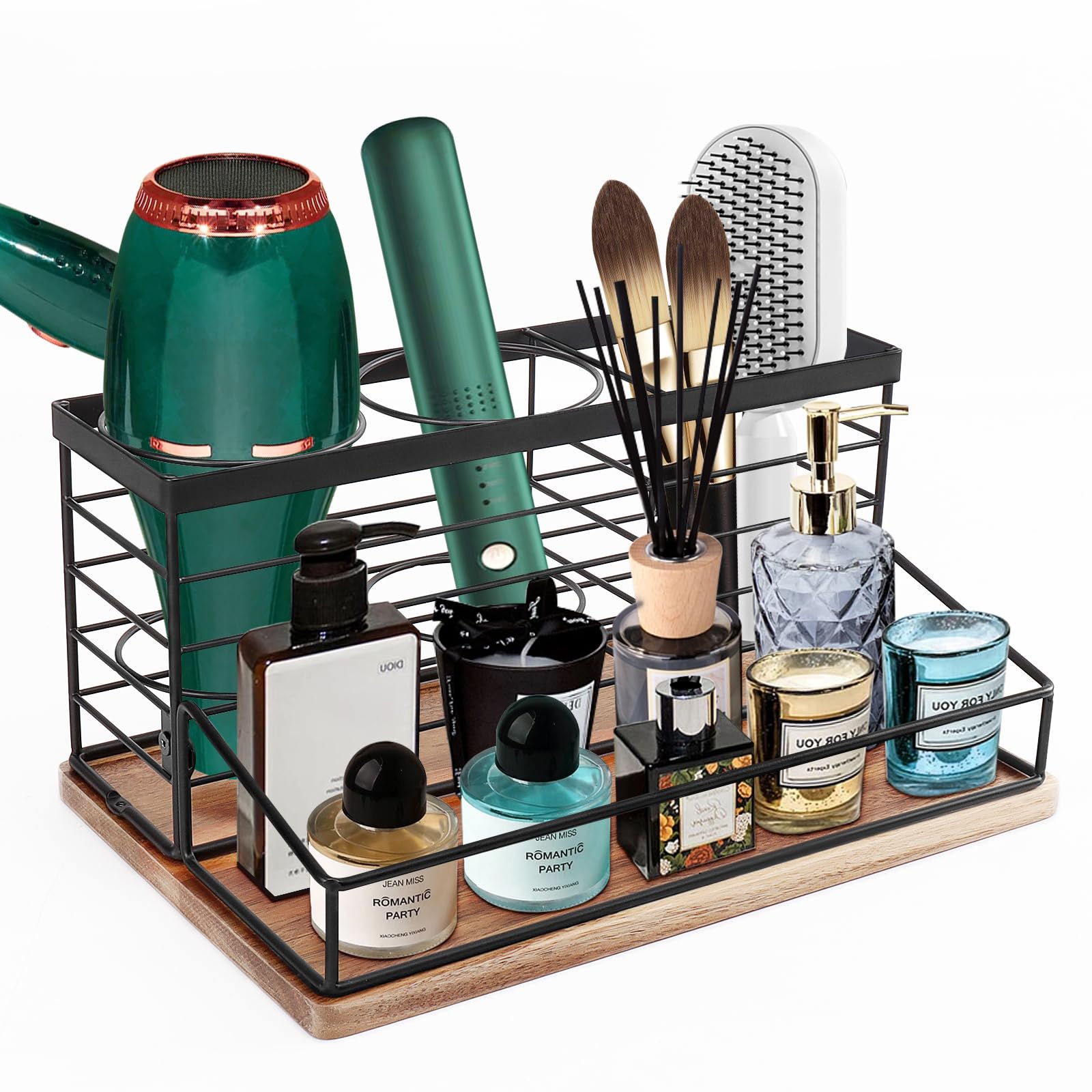 Movable Hair Tool Organizer with Dryer Holder Storage