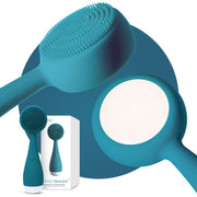 Heated Silicone Facial Cleansing Brush with Metal Massager
