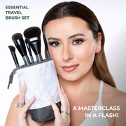 5 Piece Makeup Brush Set with Travel Case