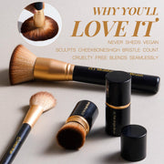 Travel Makeup Brush Set with Kabuki Powder Eyeshadow Foundation Brushes