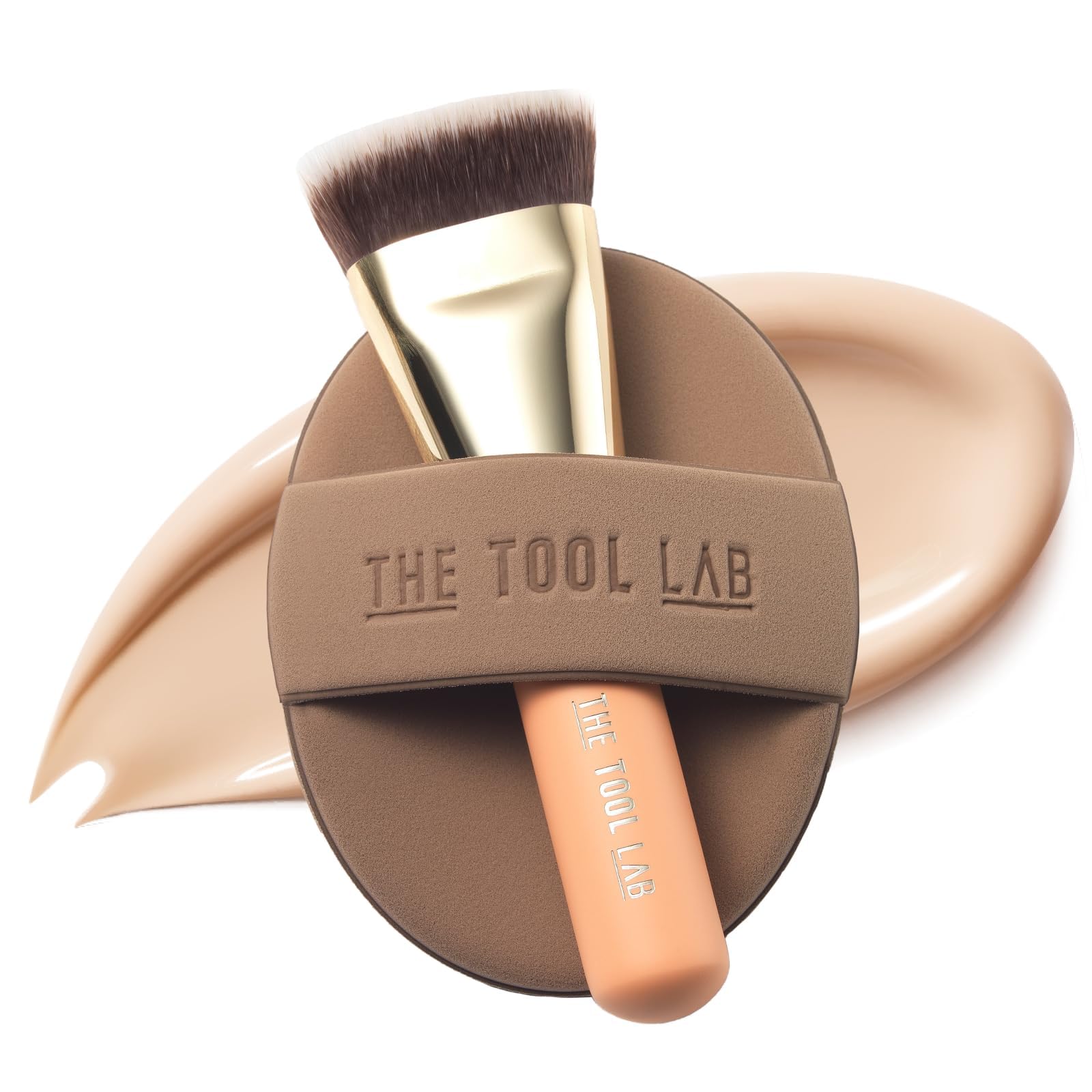 All Day Cover Duo with Flat Top Brush Sponge and Portable Case
