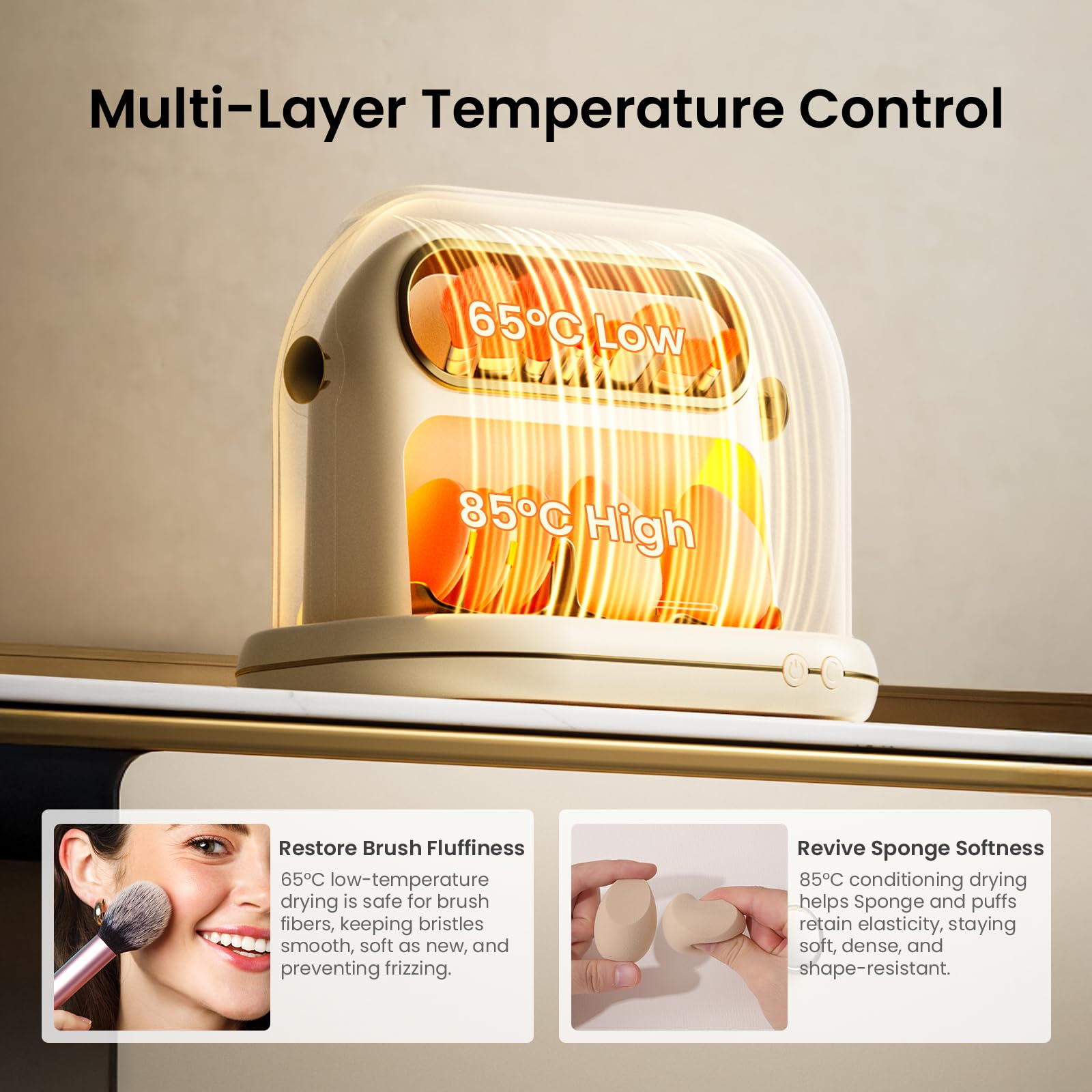 Automatic Electric Makeup Brush Dryer Storage and Cleaning Tool
