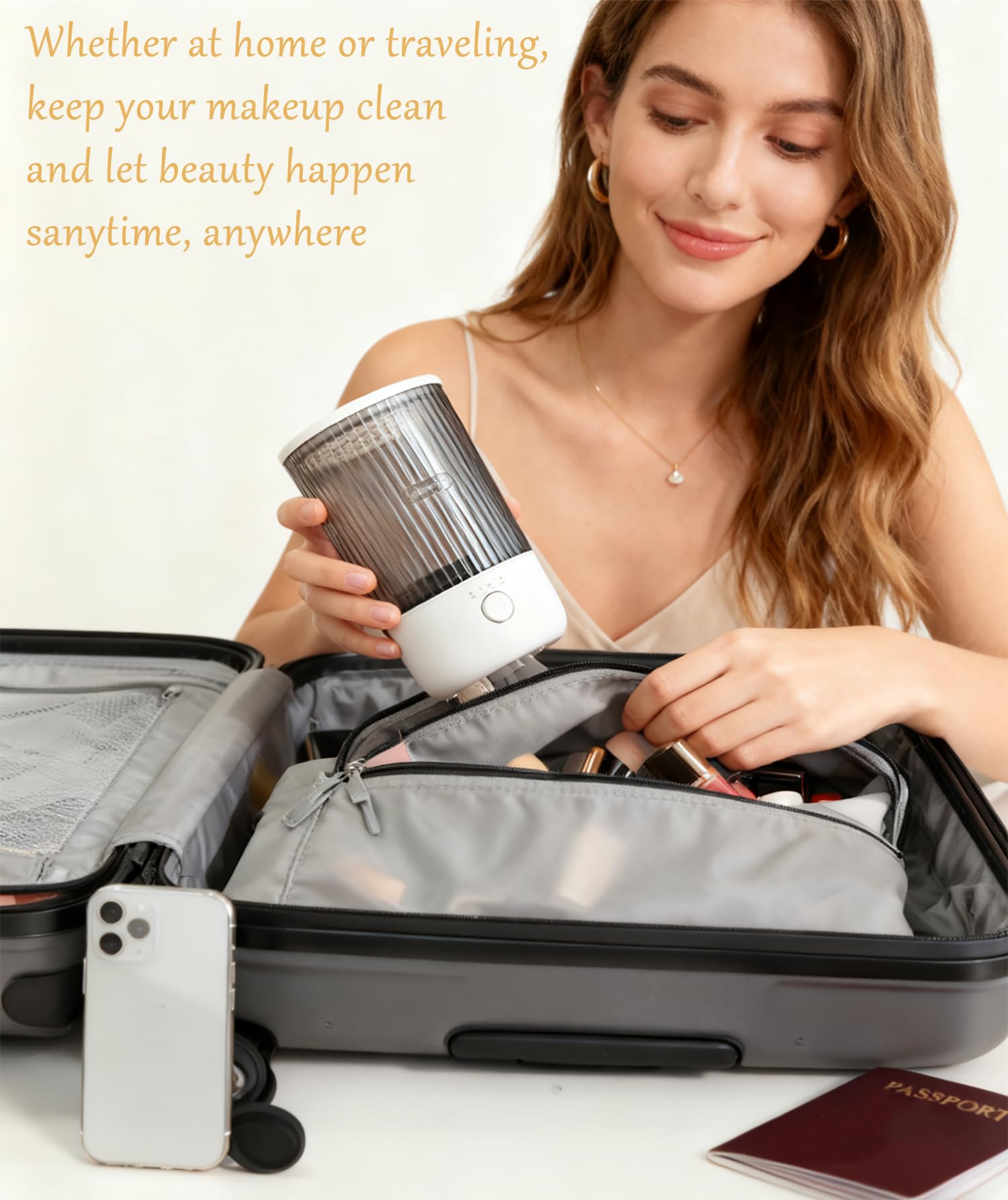 Electric Makeup Brush Cleaning Machine with One Click Start