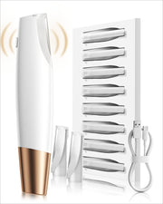 Electric Sonic Facial Dermaplaning Tool with LED Light and Blades
