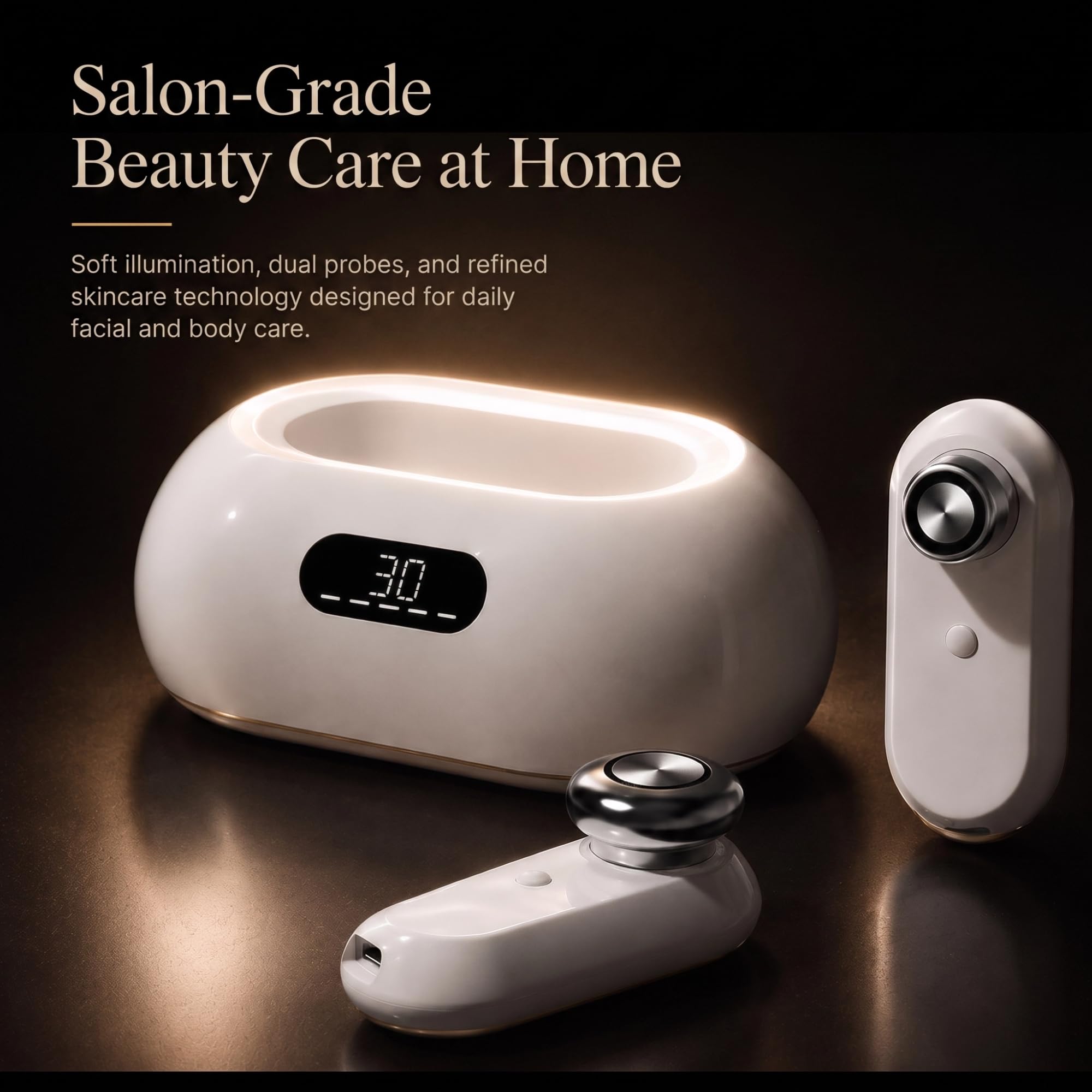 Dual Probe Facial Device for Lifting Tightening and Skin Renewal