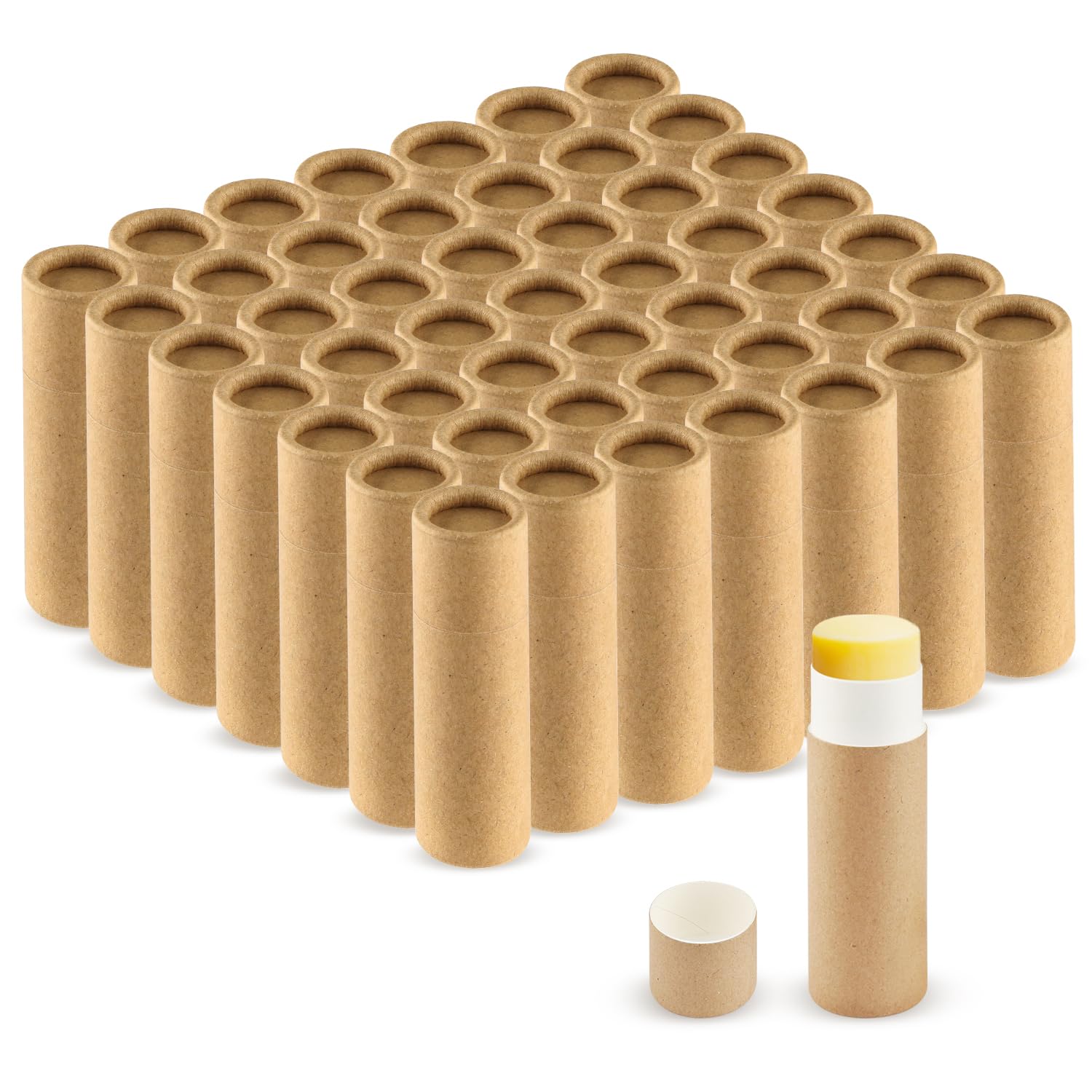 Biodegradable Kraft Paper Lip Balm Tubes for Balm and Solid Perfume