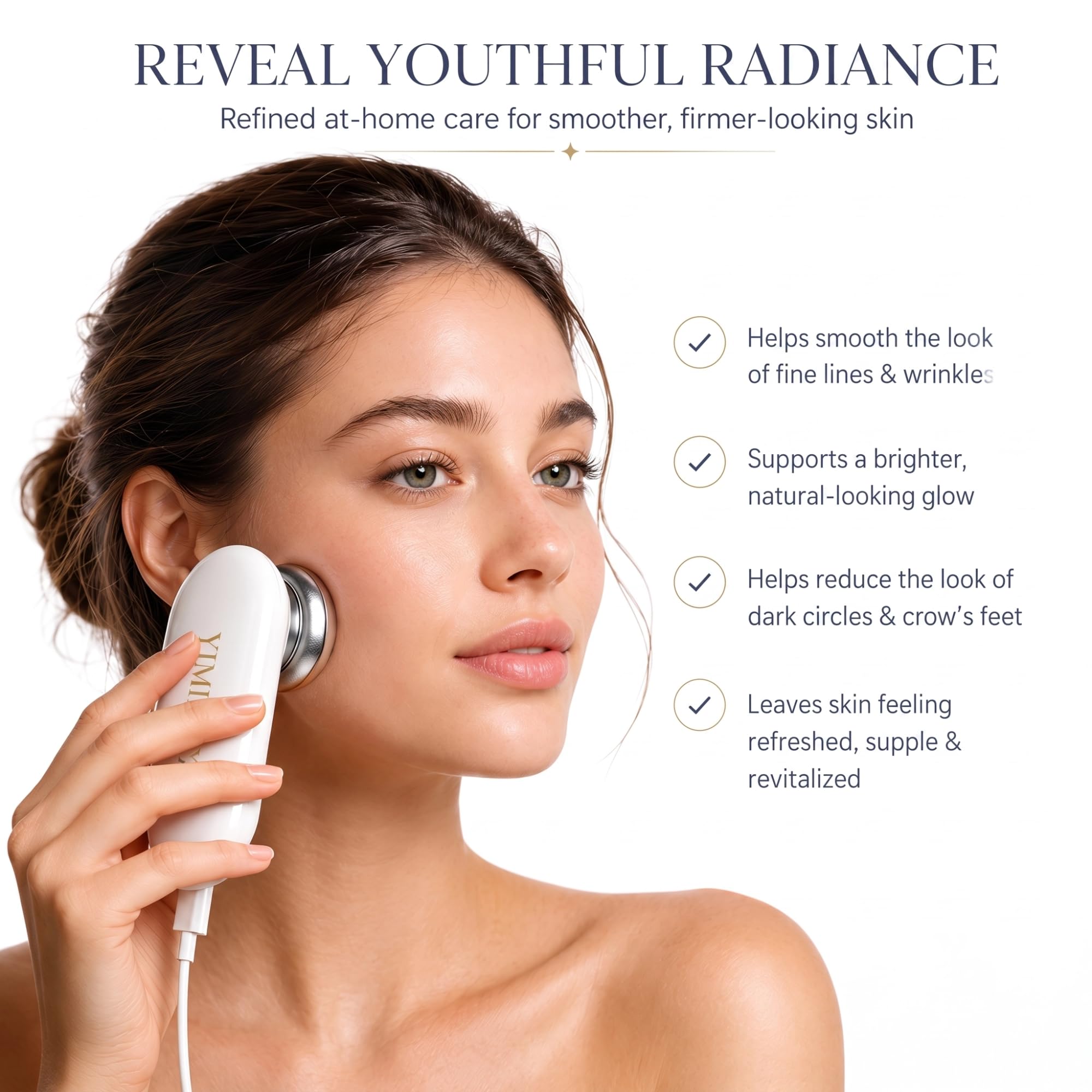 Dual Probe Facial Device for Lifting Tightening and Skin Renewal
