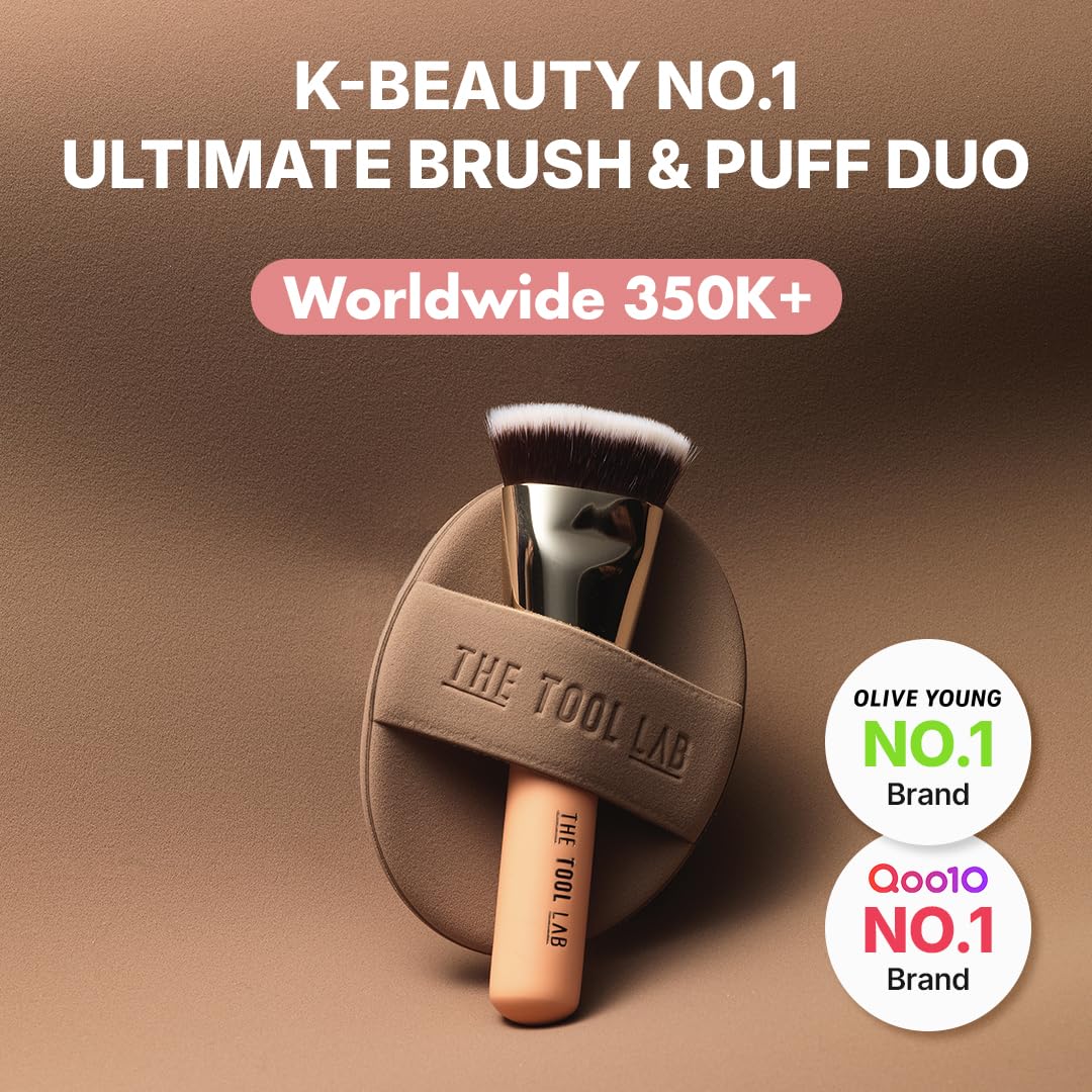 All Day Cover Duo with Flat Top Brush Sponge and Portable Case