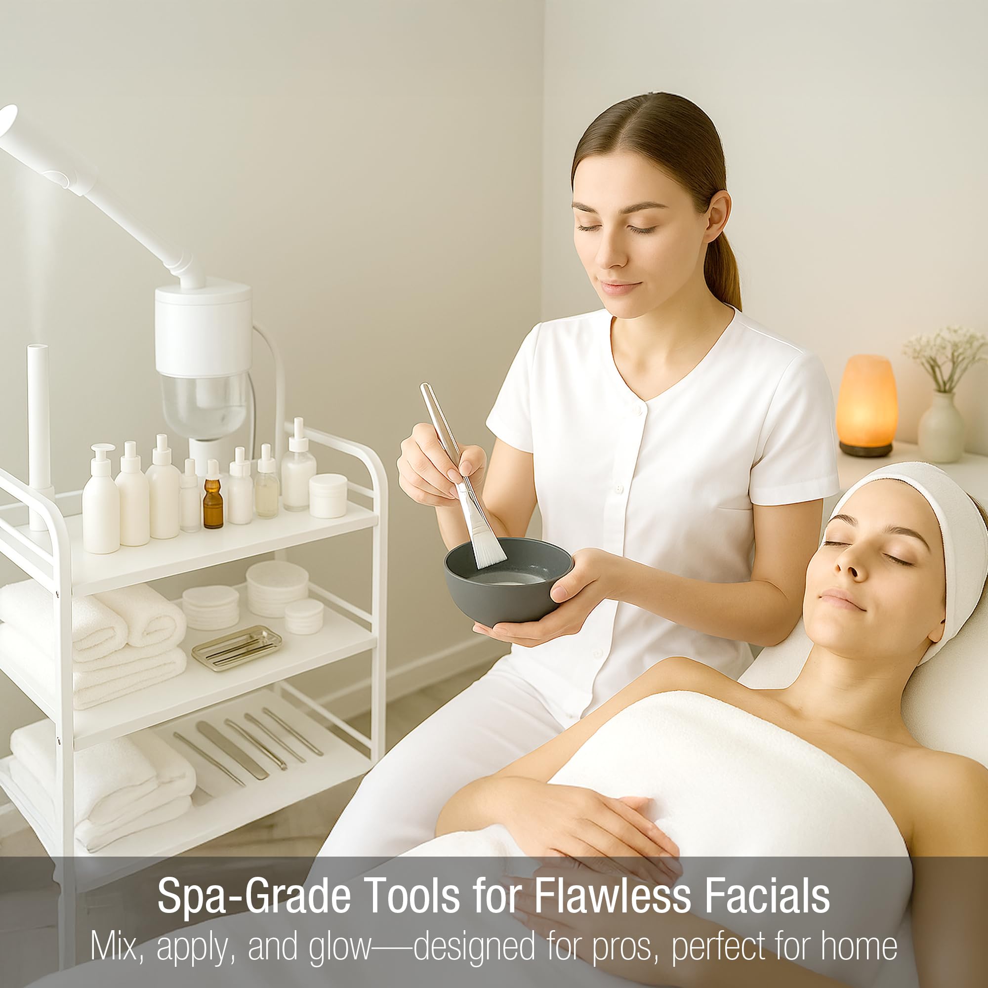 Reusable Silicone Face Mask Mixing Bowl Skincare Prep Kit