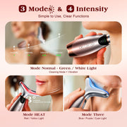 7 Color Red Light Therapy Facial Massager with Heat Vibration