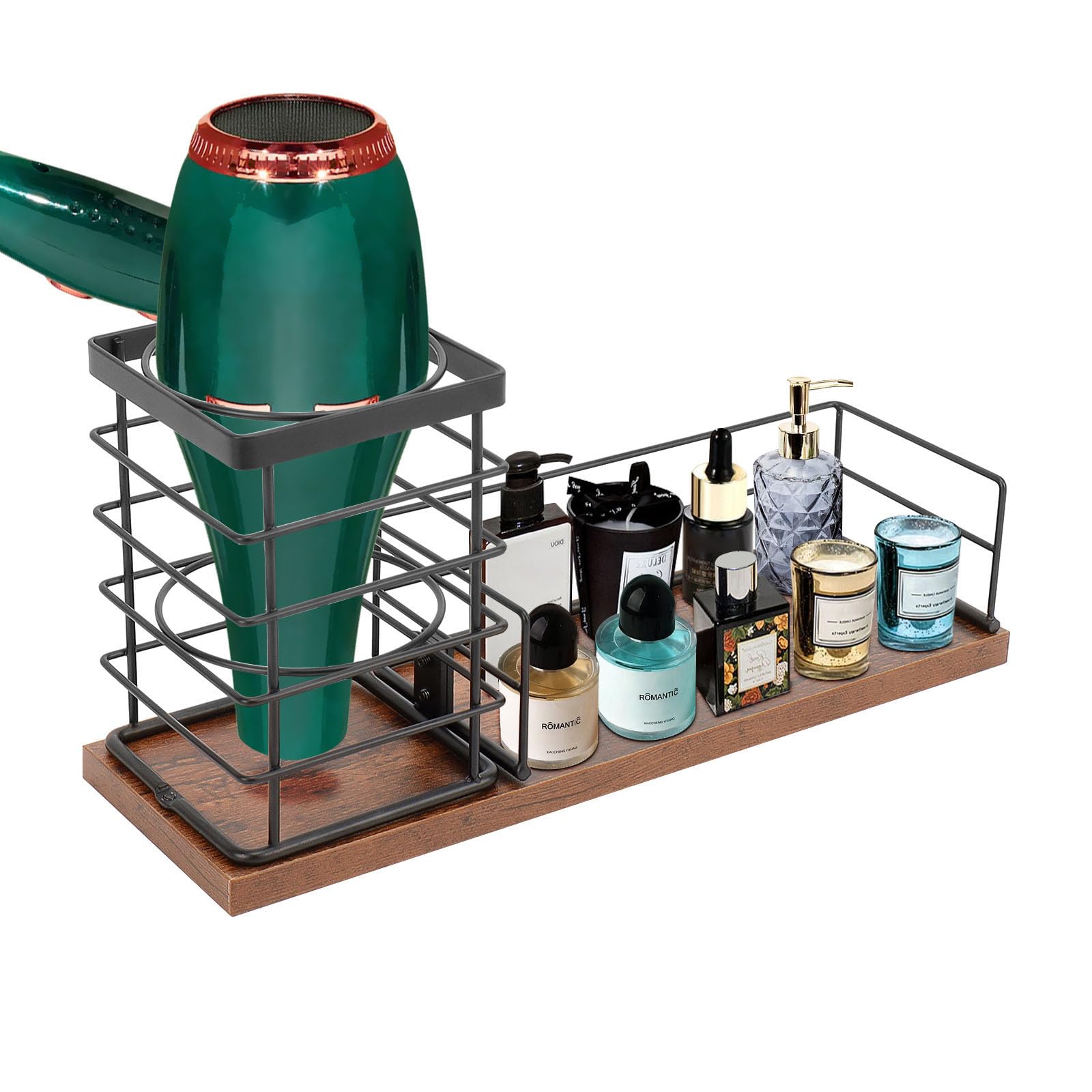 Movable Hair Tool Organizer with Dryer Holder Storage