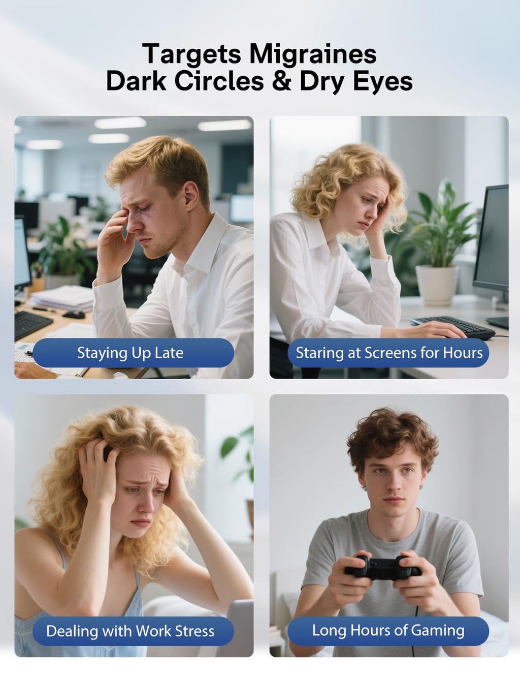 Heated Eye Mask for Migraine Eye Strain and Sleep Relief