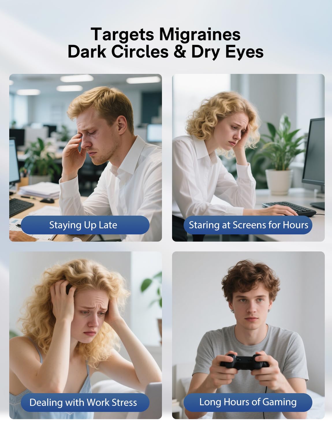 Heated Eye Mask for Migraine Eye Strain and Sleep Relief