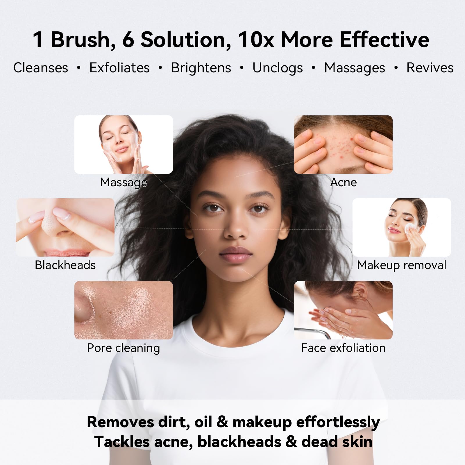 Electric Facial Cleansing Brush Exfoliating Tools