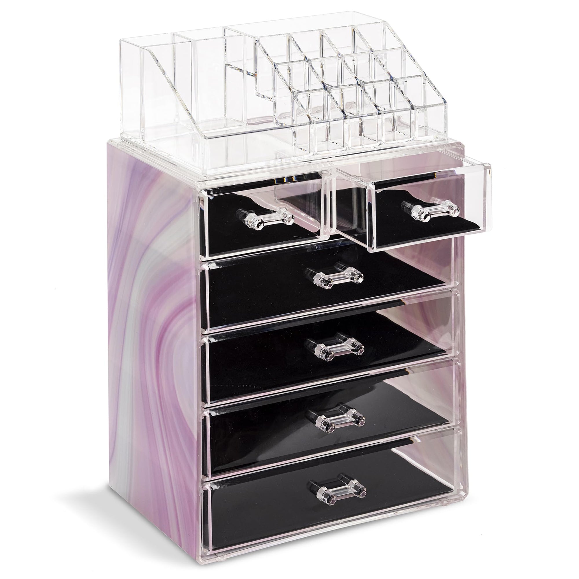 Acrylic Cosmetic Makeup and Jewelry Storage Case Display