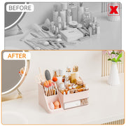 Large Makeup Organizer with Brush Holder
