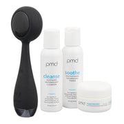 Heated Silicone Facial Cleansing Brush with Metal Massager