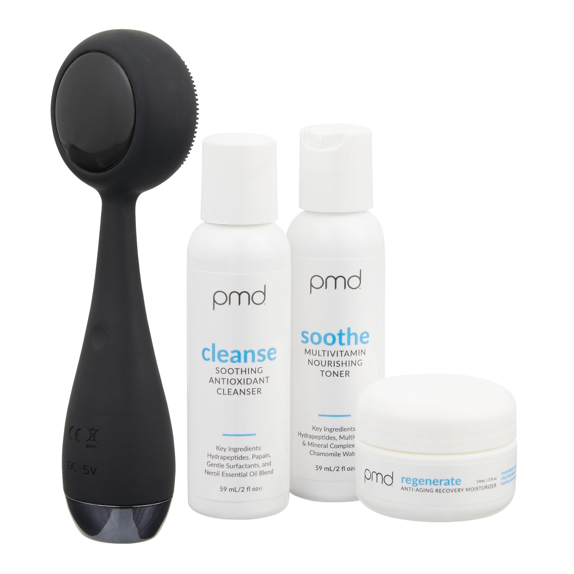 Heated Silicone Facial Cleansing Brush with Metal Massager