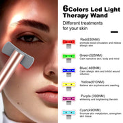 6 in 1 Red Light Facial Wand with Microcurrent Thermal Massage