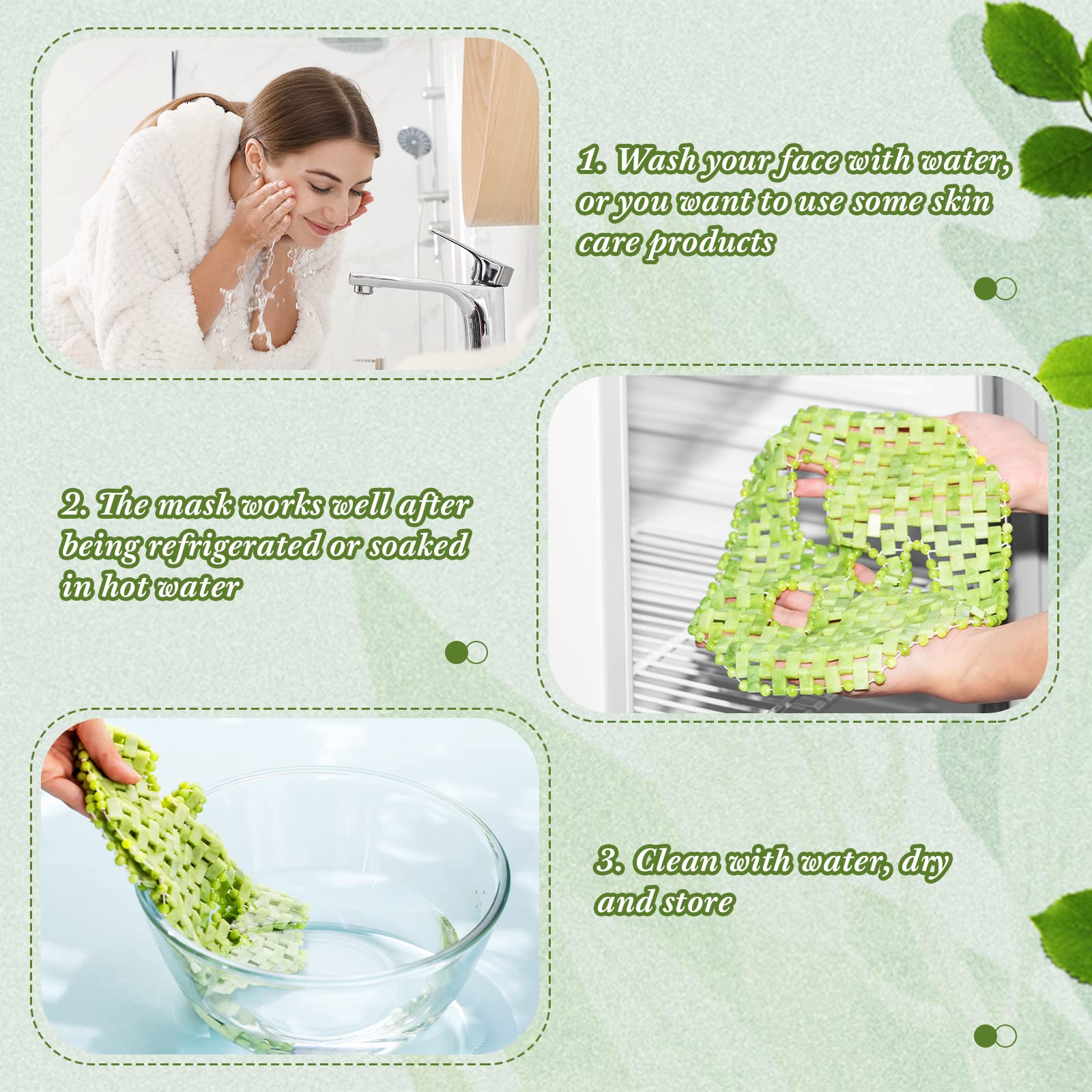 Jade Cooling Facial Mask for Puffiness and Dark Circles