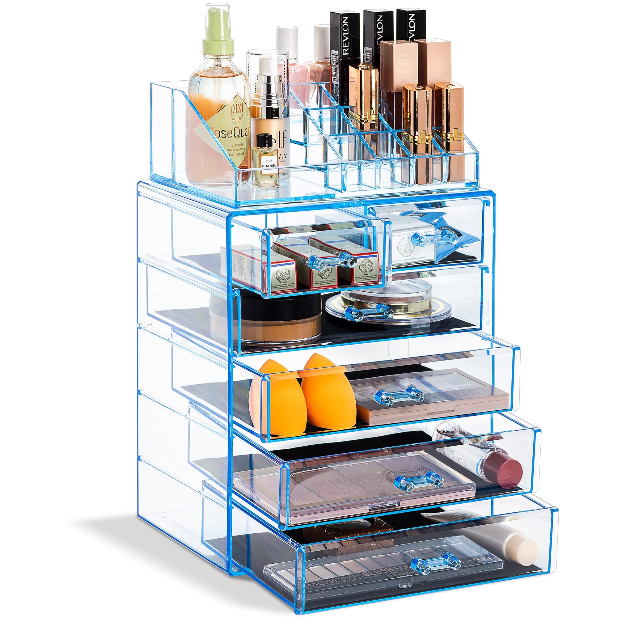 Acrylic Cosmetic Makeup and Jewelry Storage Case Display