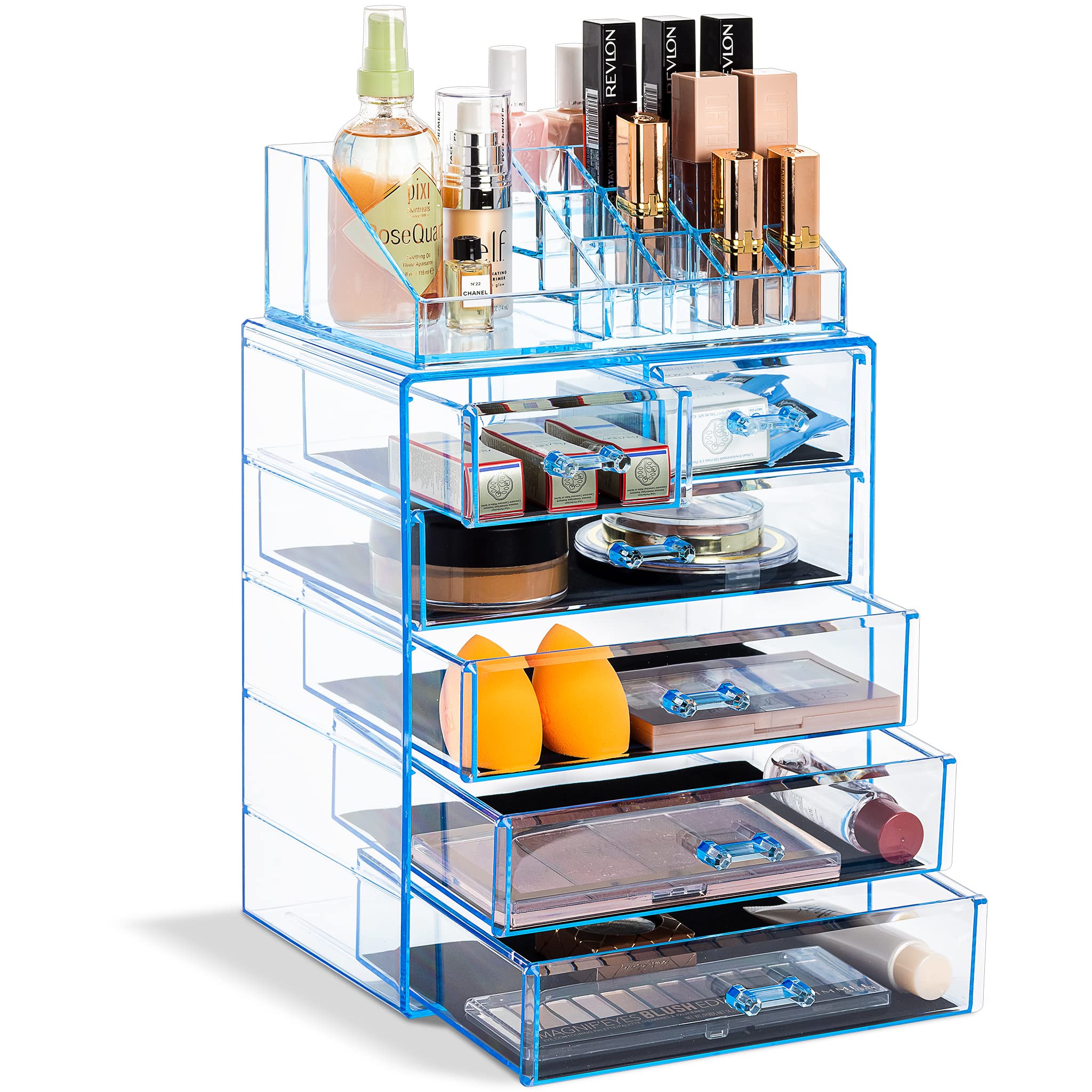 Acrylic Cosmetic Makeup and Jewelry Storage Case Display