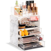 Acrylic Cosmetic Makeup and Jewelry Storage Case Display