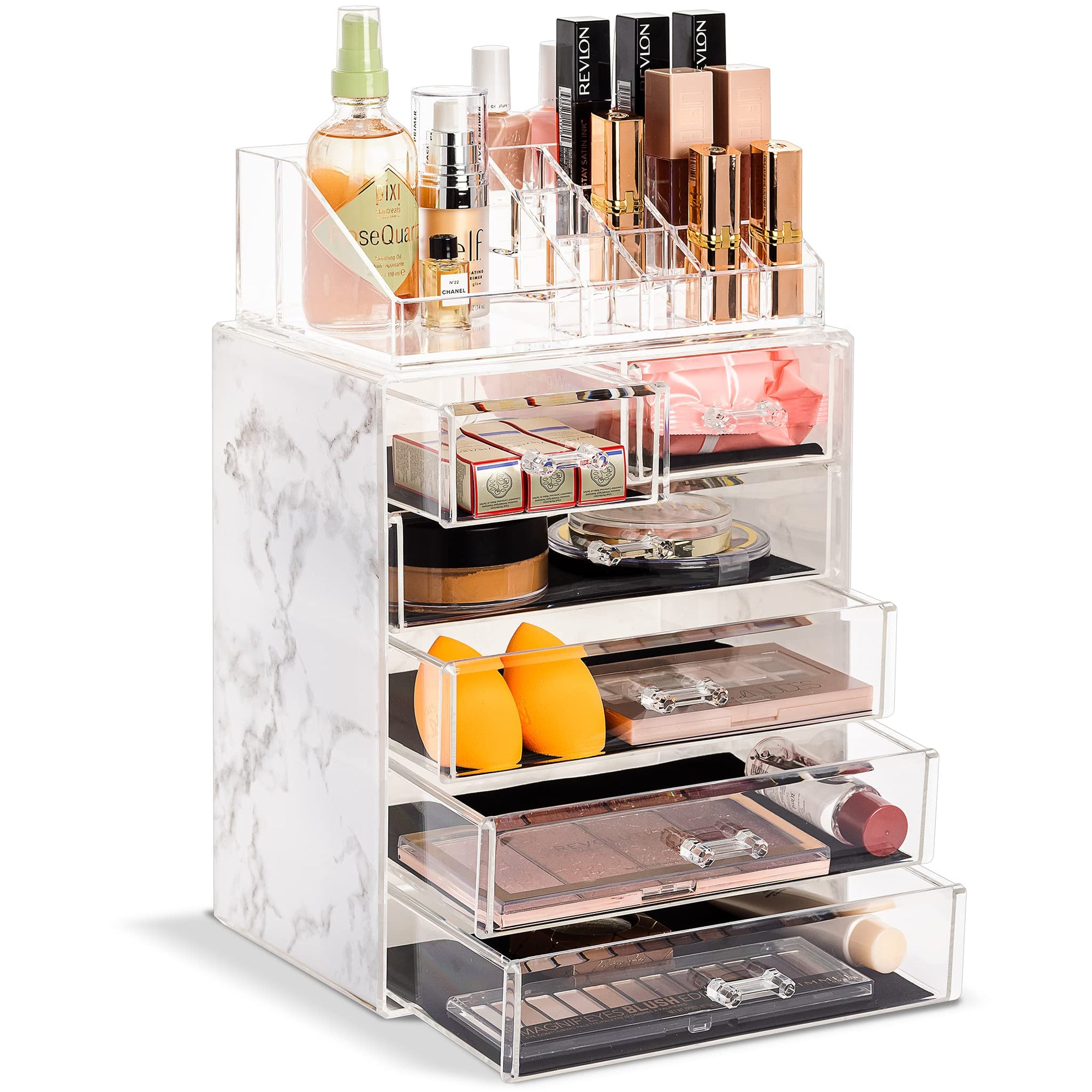 Acrylic Cosmetic Makeup and Jewelry Storage Case Display