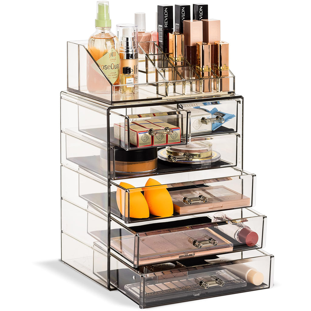 Acrylic Cosmetic Makeup and Jewelry Storage Case Display