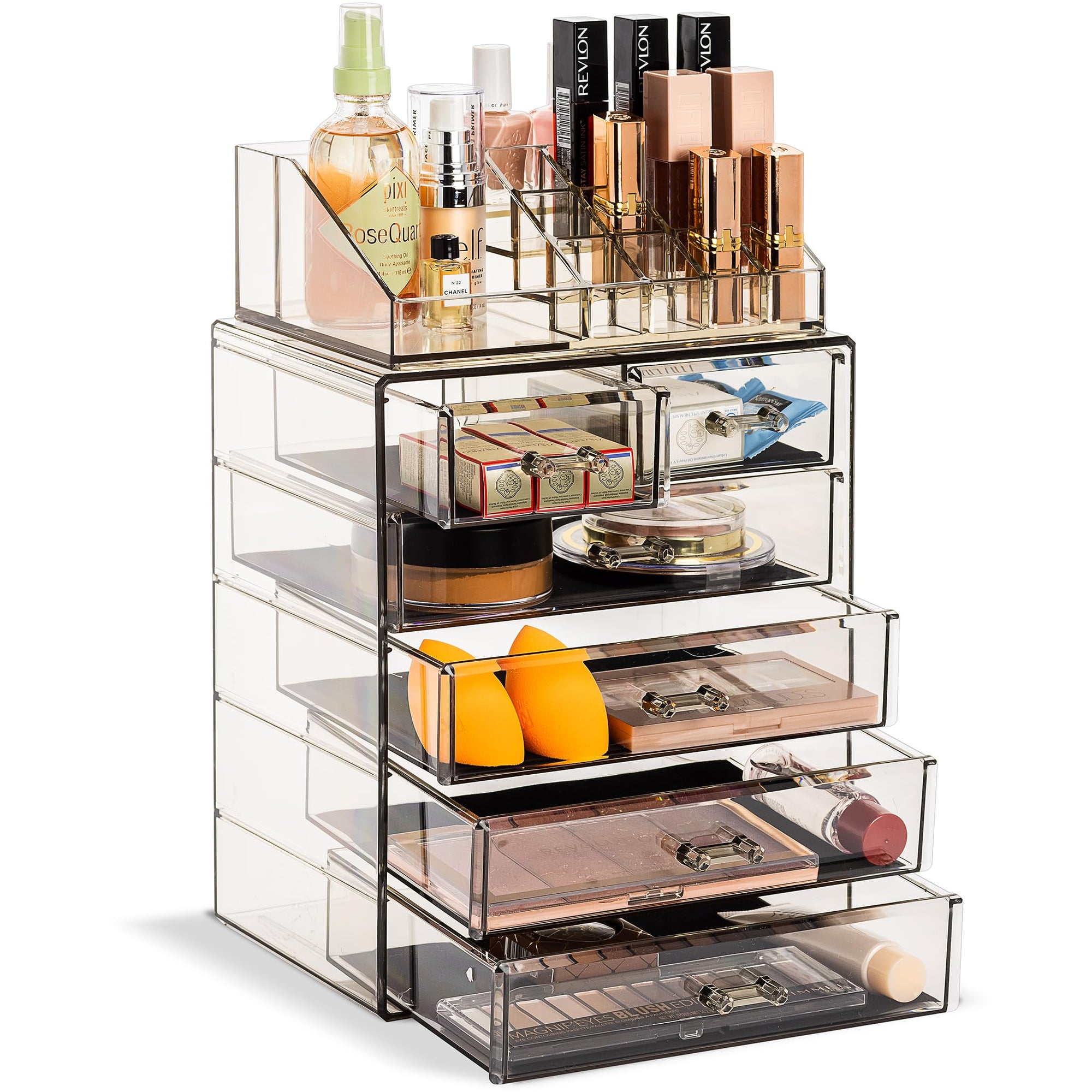 Acrylic Cosmetic Makeup and Jewelry Storage Case Display