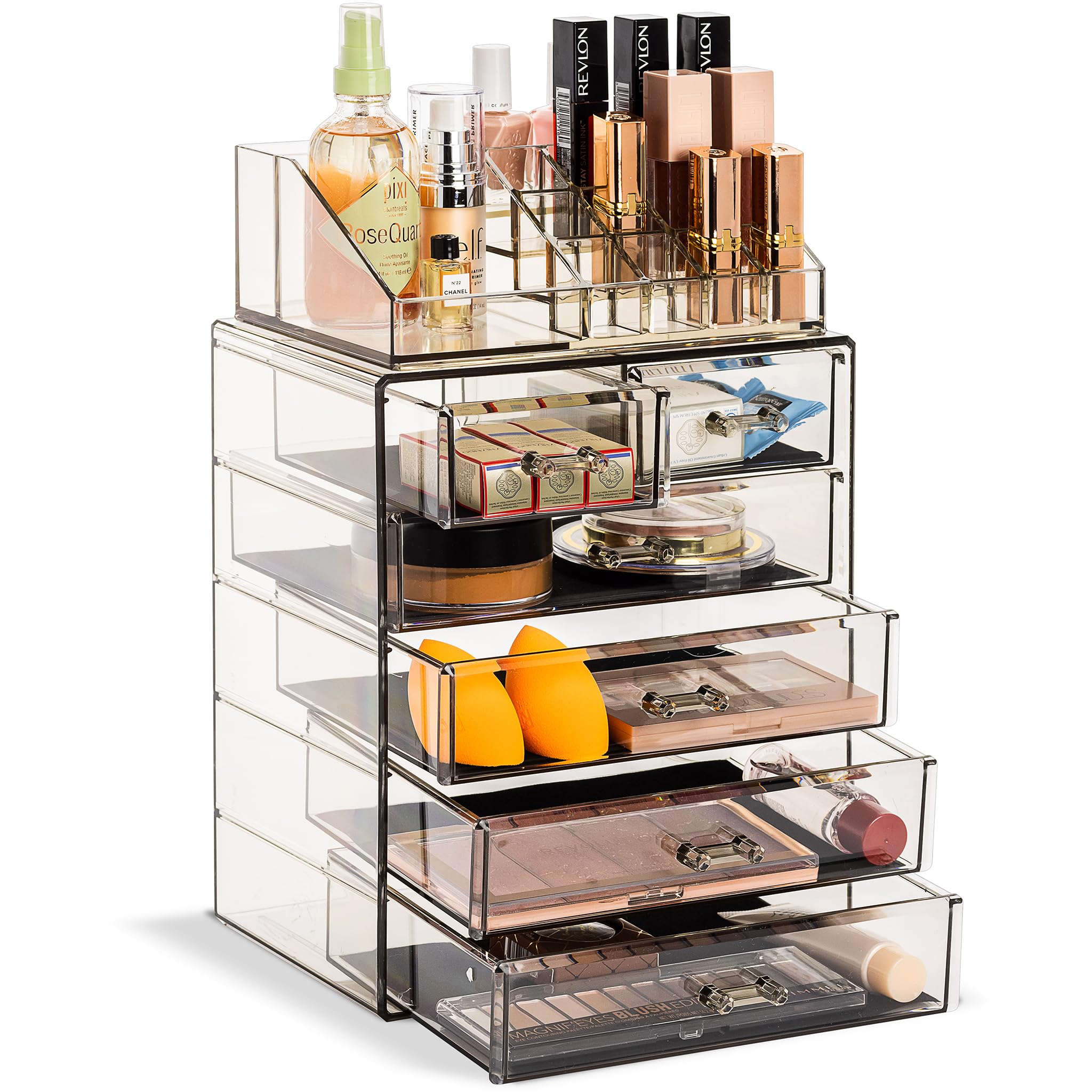 Acrylic Cosmetic Makeup and Jewelry Storage Case Display