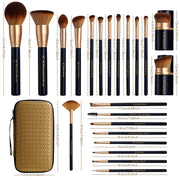 Travel Makeup Brush Set with Kabuki Powder Eyeshadow Foundation Brushes