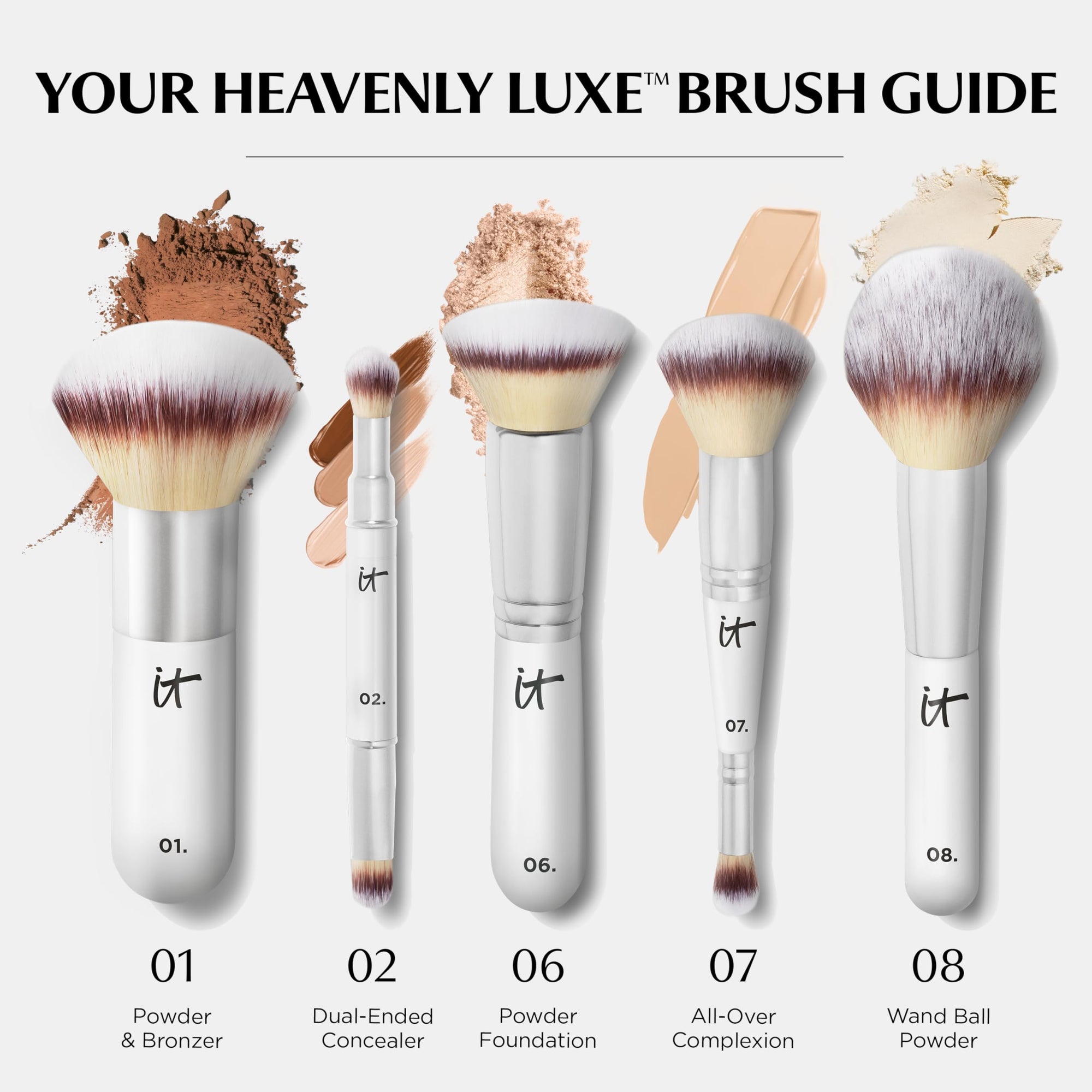 Dual End Complexion Brush for Foundation Concealer Contour Airbrush Finish
